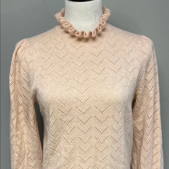 J. Crew Pink Cowl Neck Sweater in 100% Cashmere - Picture 3 of 7